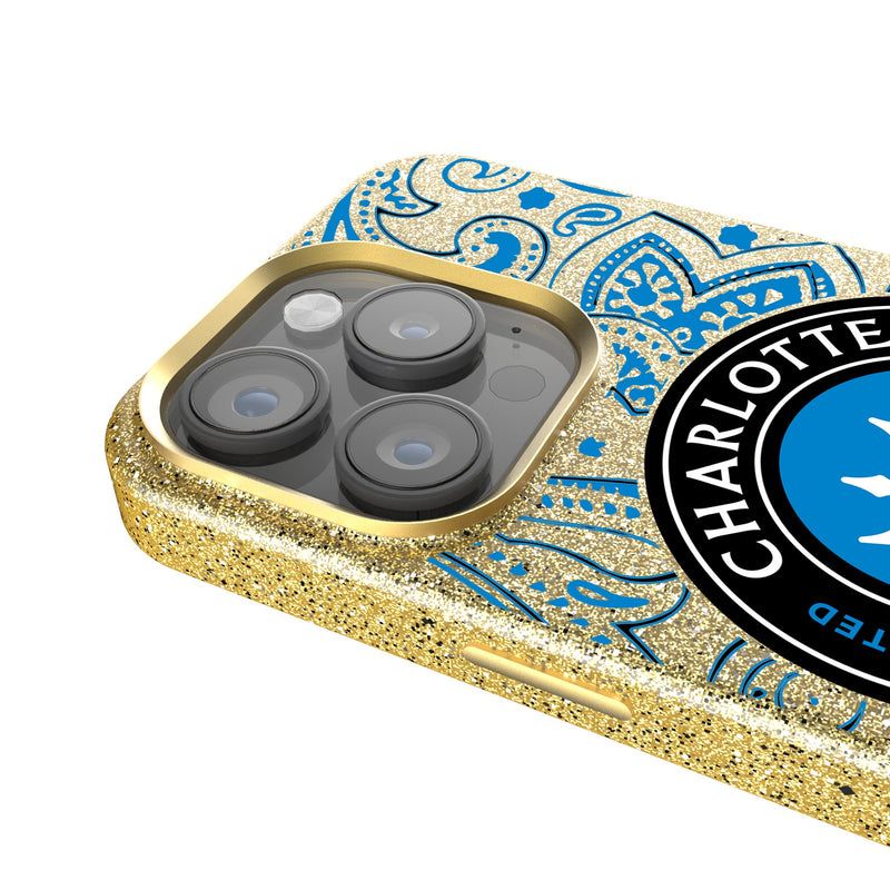 Charlotte FC  Paisley iPhone Bling Phone Case Detail.Jpg