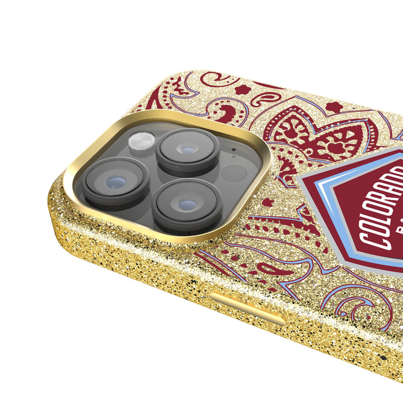 Colorado Rapids  Paisley iPhone Bling Phone Case Detail.Jpg