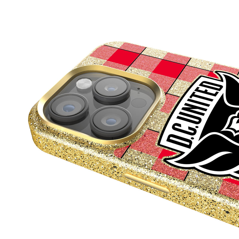 DC United  Plaid iPhone Bling Phone Case Detail.Jpg