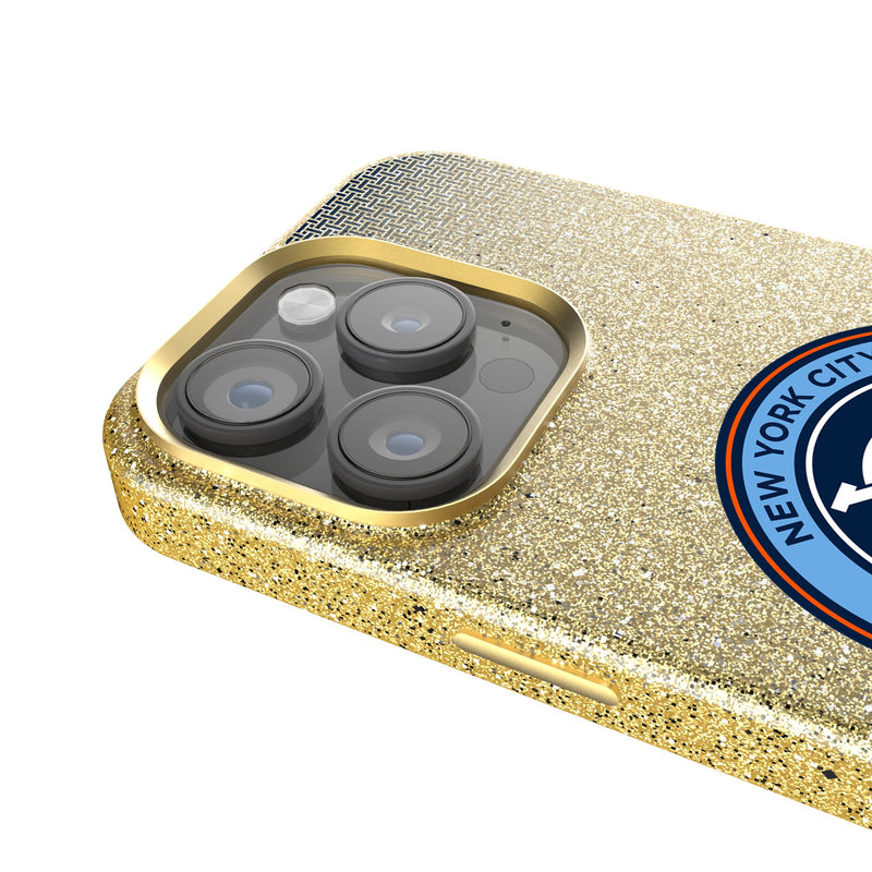 New York City FC Linen iPhone Bling Phone Case for Apple iPhone Detail.Jpg