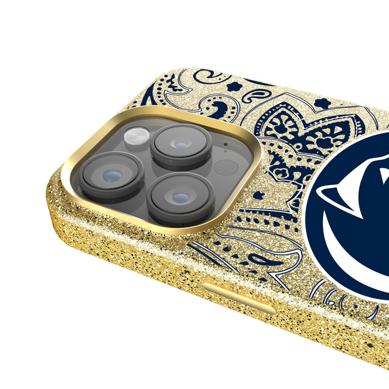 Pennsylvania State University Nittany Lions Paisley iPhone Bling Phone Case Detail.Jpg