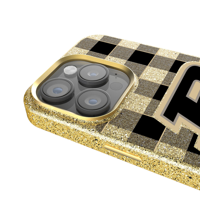 Purdue University Boilermakers Plaid iPhone Bling Phone Case Detail.Jpg