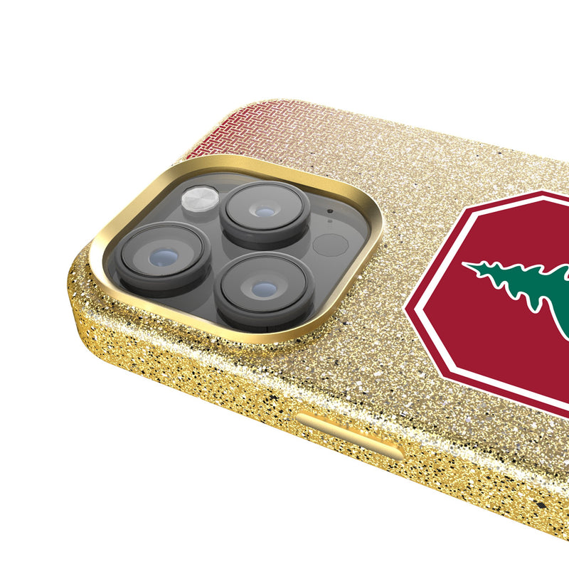 Stanford University Cardinal Linen iPhone Bling Phone Case for Apple iPhone Detail.Jpg