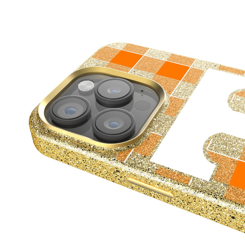University of Tennessee Volunteers Plaid iPhone Bling Phone Case Detail.Jpg