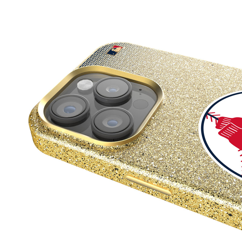 Boston Red Sox 1970-1975 - Cooperstown Collection Linen iPhone Bling Phone Case for Apple iPhone Detail.Jpg