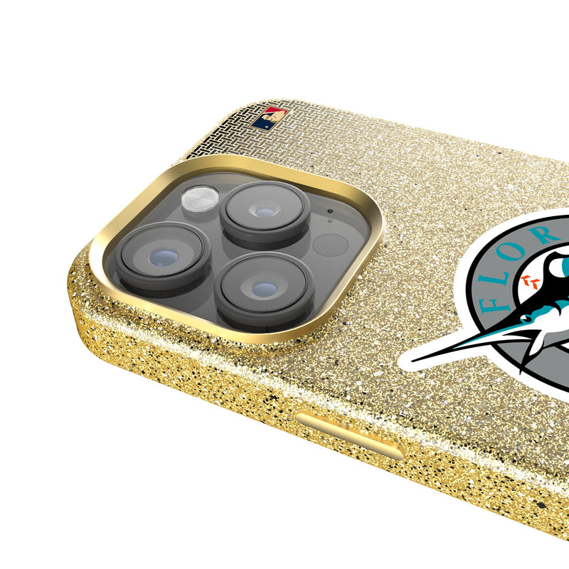 Miami Marlins 1993-2011 - Cooperstown Collection Linen iPhone Bling Phone Case for Apple iPhone Detail.Jpg