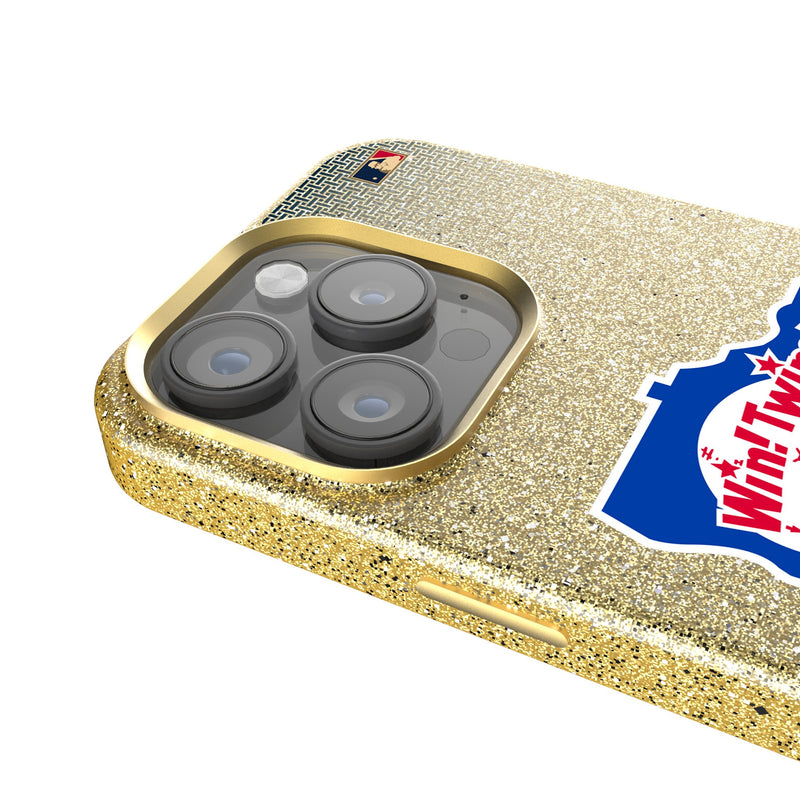 Minnesota Twins 1976-1986 - Cooperstown Collection Linen iPhone Bling Phone Case for Apple iPhone Detail.Jpg