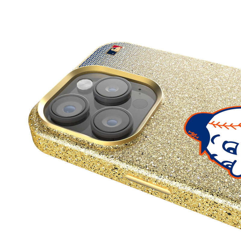 New York Mets 2014 - Cooperstown Collection Linen iPhone Bling Phone Case for Apple iPhone Detail.Jpg