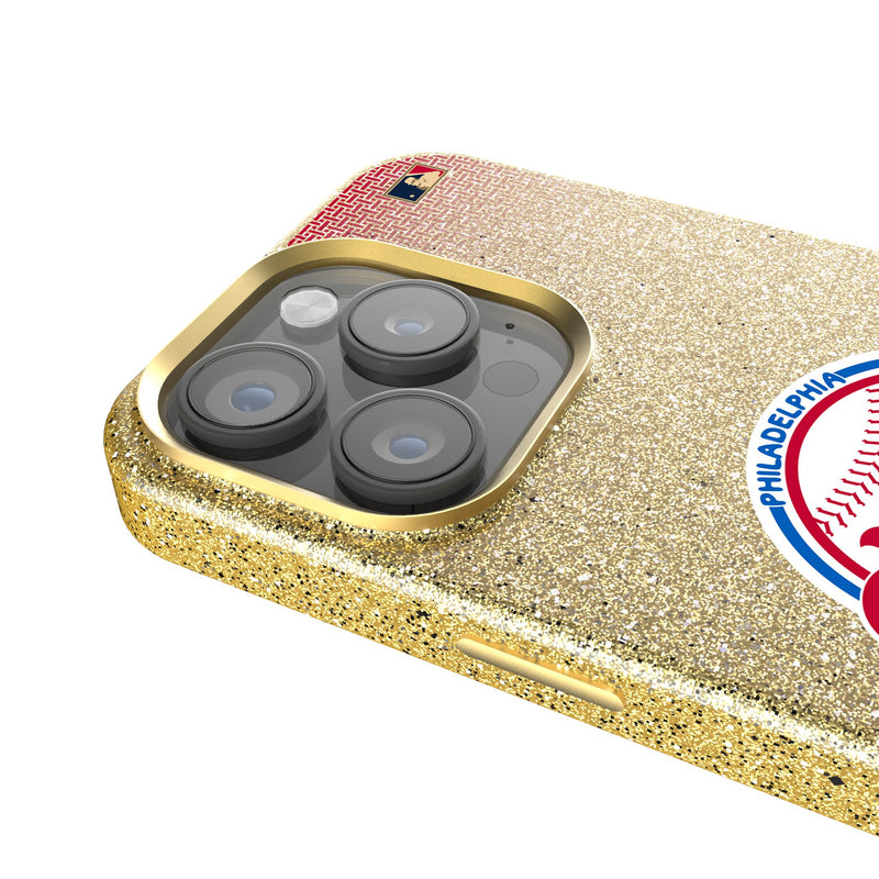 Philadelphia Phillies 1984-1991 - Cooperstown Collection Linen iPhone Bling Phone Case for Apple iPhone Detail.Jpg