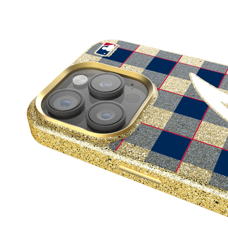 Atlanta Braves Plaid iPhone Bling Phone Case Detail.Jpg