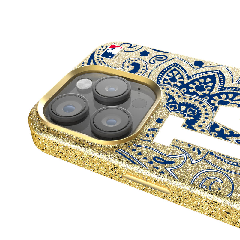 LA Dodgers Paisley iPhone Bling Phone Case for Apple iPhone Detail.Jpg