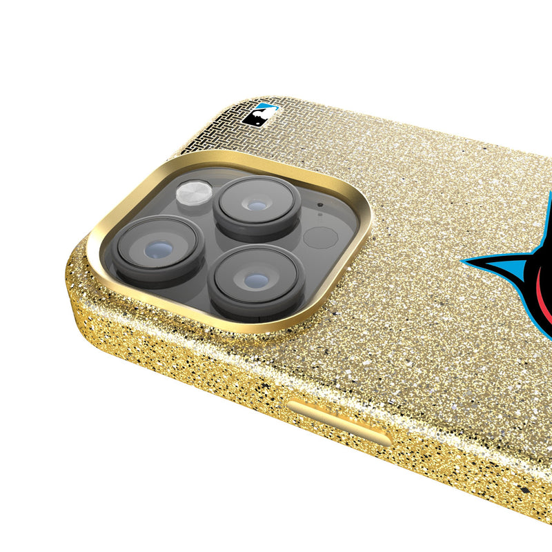Miami Marlins Linen iPhone Bling Phone Case for Apple iPhone Detail.Jpg