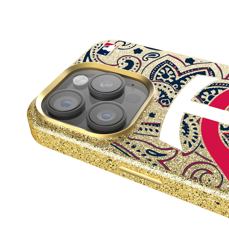 Minnesota Twins Paisley iPhone Bling Phone Case Detail.Jpg