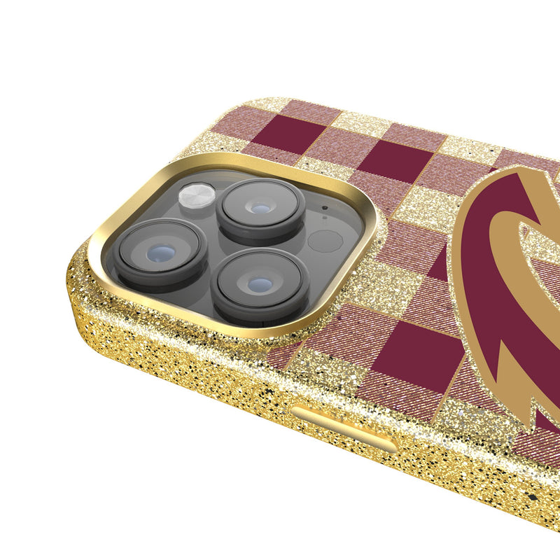 Cleveland Cavaliers Plaid iPhone Bling Phone Case Detail.Jpg