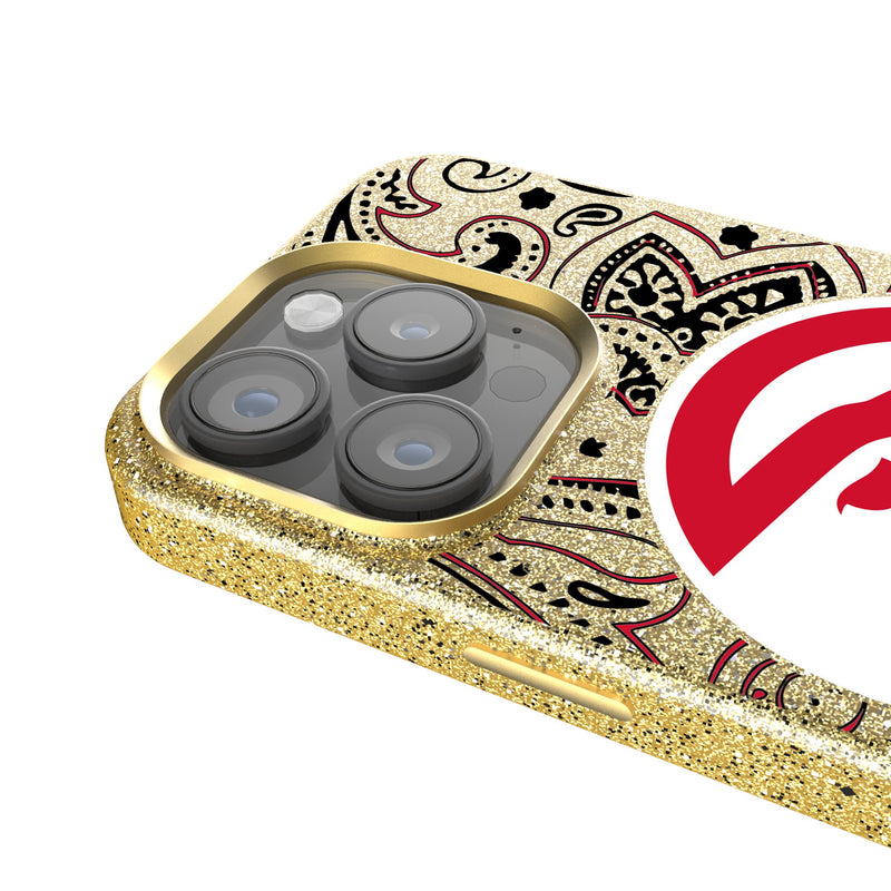 Atlanta Hawks Paisley iPhone Bling Phone Case for Apple iPhone Detail.Jpg