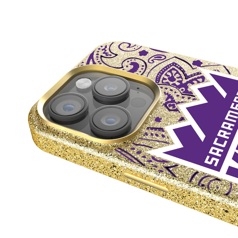 Sacramento Kings Paisley iPhone Bling Phone Case Detail.Jpg