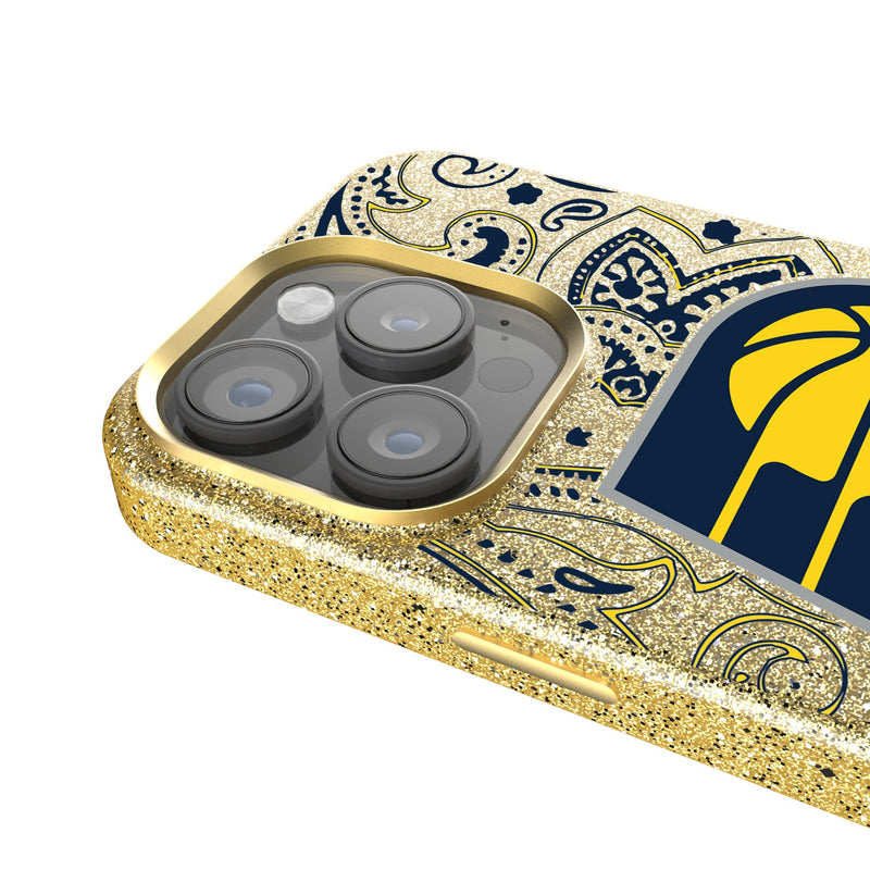 Indiana Pacers Paisley iPhone Bling Phone Case for Apple iPhone Detail.Jpg