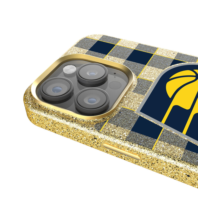 Indiana Pacers Plaid iPhone Bling Phone Case for Apple iPhone Detail.Jpg