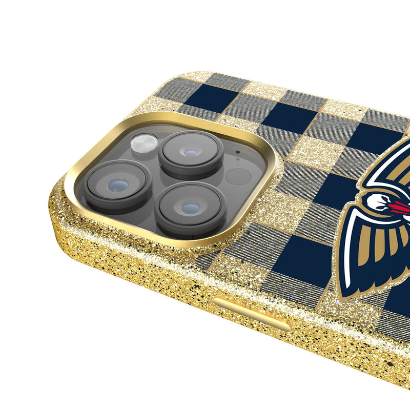 New Orleans Pelicans Plaid iPhone Bling Phone Case Detail.Jpg