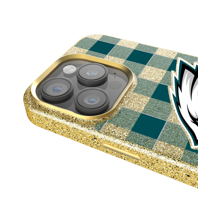 Philadelphia Eagles Plaid iPhone Bling Phone Case Detail.Jpg