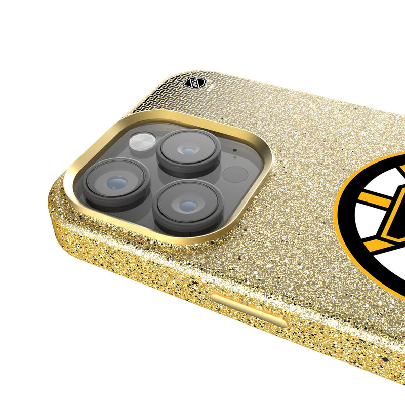 Boston Bruins Linen iPhone Bling Phone Case for Apple iPhone Detail.Jpg