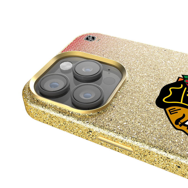 Chicago Blackhawks Linen iPhone Bling Phone Case for Apple iPhone Detail.Jpg