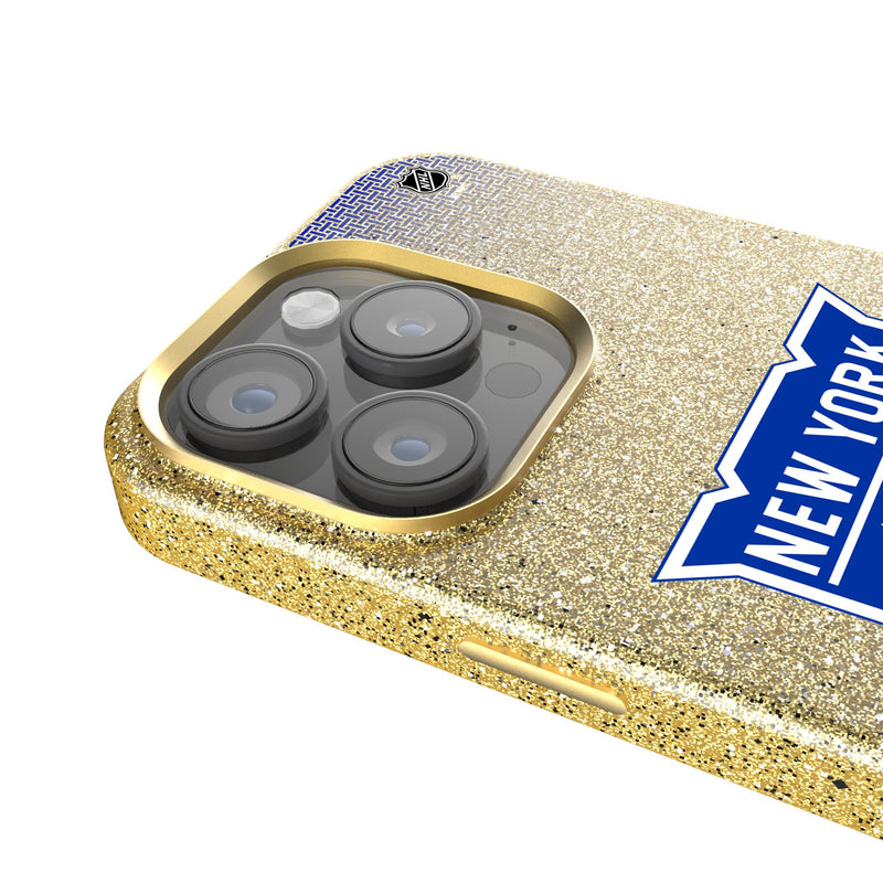 New York Rangers Linen iPhone Bling Phone Case for Apple iPhone Detail.Jpg