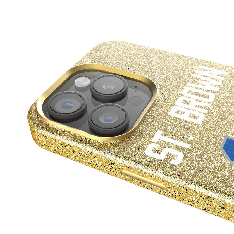 Amon-Ra St. Brown Detroit Lions 14 Ready iPhone Bling Phone Case Detail.Jpg