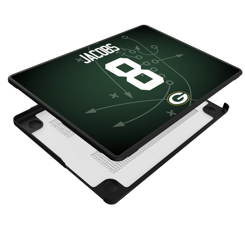 Josh Jacobs Green Bay Packers 8 Game Tactic MacBook Laptop Case for Apple MacBook Iso.Jpg