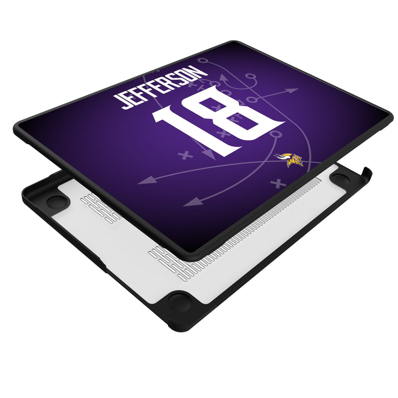 Justin Jefferson Minnesota Vikings 18 Game Tactic MacBook Laptop Case for Apple MacBook Iso.Jpg
