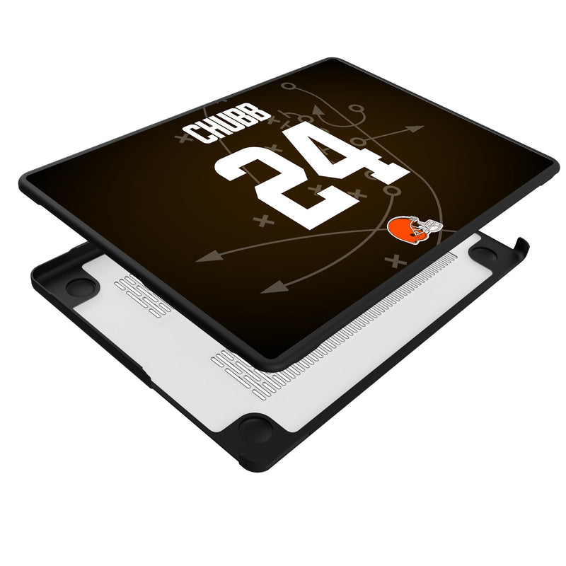 Nick Chubb Cleveland Browns 24 Ready MacBook Laptop Case Iso.Jpg