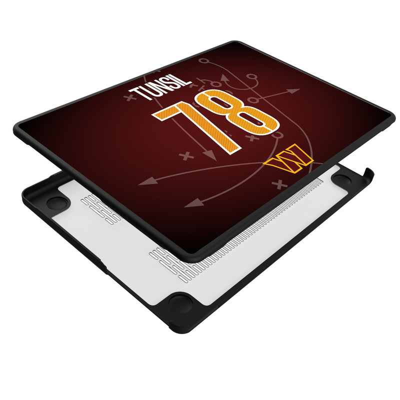 Laremy Tunsil Washington Commanders 78 Game Tactic MacBook Laptop Case for Apple MacBook Iso.Jpg