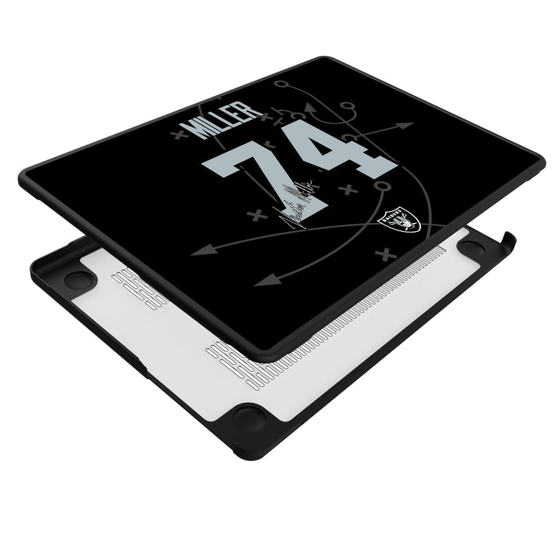 Kolton Miller Las Vegas Raiders 74 Game Tactic MacBook Laptop Case for Apple MacBook Iso.Jpg