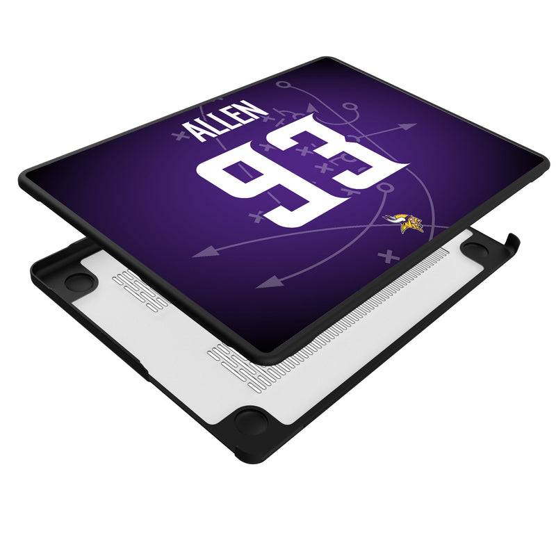 Jonathan Allen Minnesota Vikings 93 Game Tactic MacBook Laptop Case for Apple MacBook Iso.Jpg