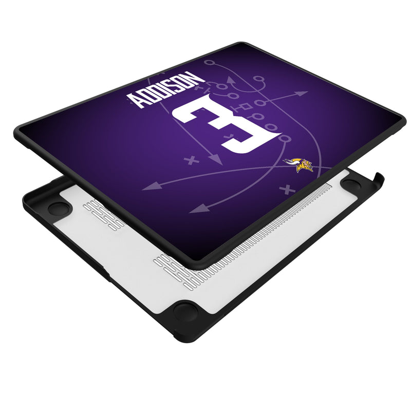 Jordan Addison Minnesota Vikings 3 Game Tactic MacBook Laptop Case for Apple MacBook Iso.Jpg