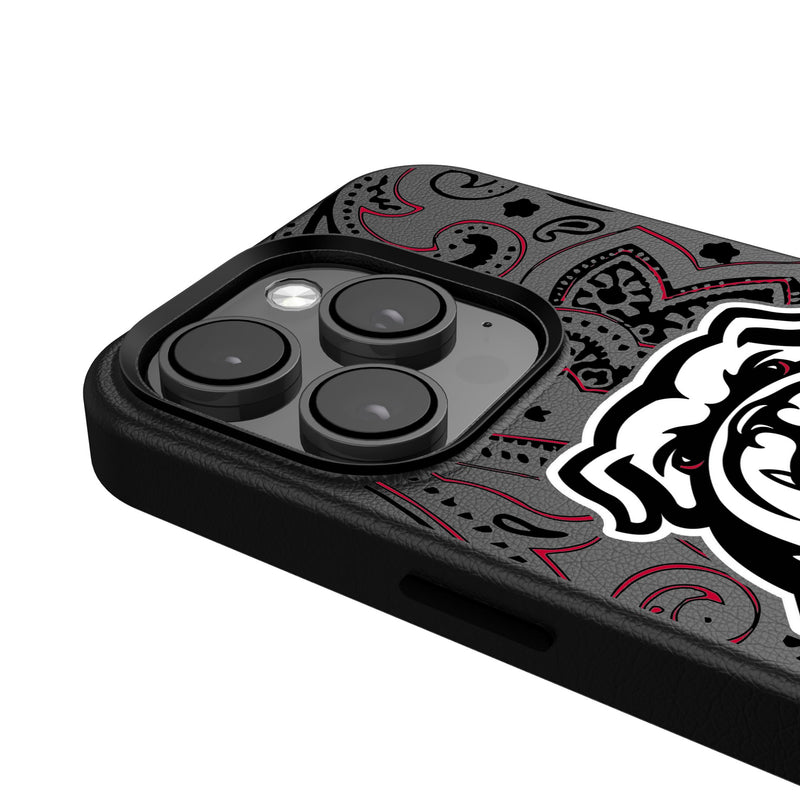 University of Georgia Bulldogs Uga Paisley iPhone MagSafe Compatible Phone Case for Apple iPhone Detail.Jpg