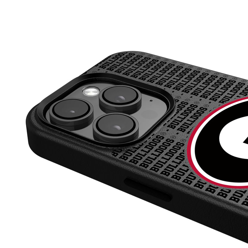 University of Georgia Bulldogs Text Backdrop iPhone MagSafe Compatible Phone Case for Apple iPhone Detail.Jpg