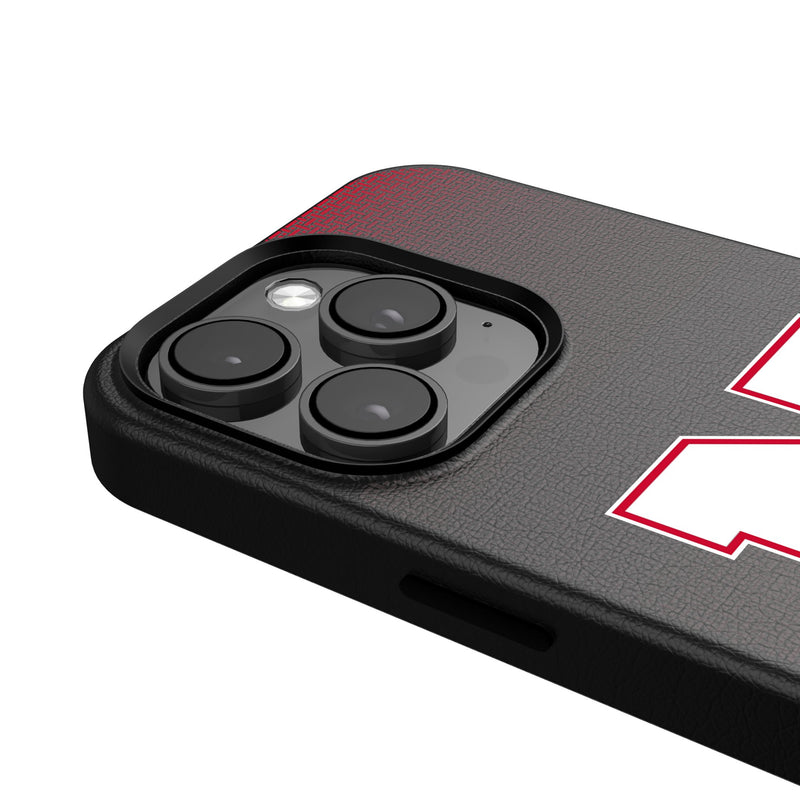 University of Nebraska Huskers Block N Linen iPhone MagSafe Compatible Phone Case for Apple iPhone Detail.Jpg