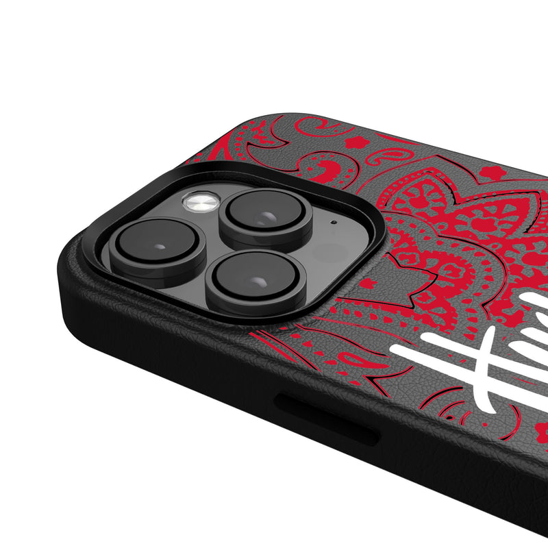University of Nebraska Huskers Paisley iPhone MagSafe Compatible Phone Case for Apple iPhone Detail.Jpg