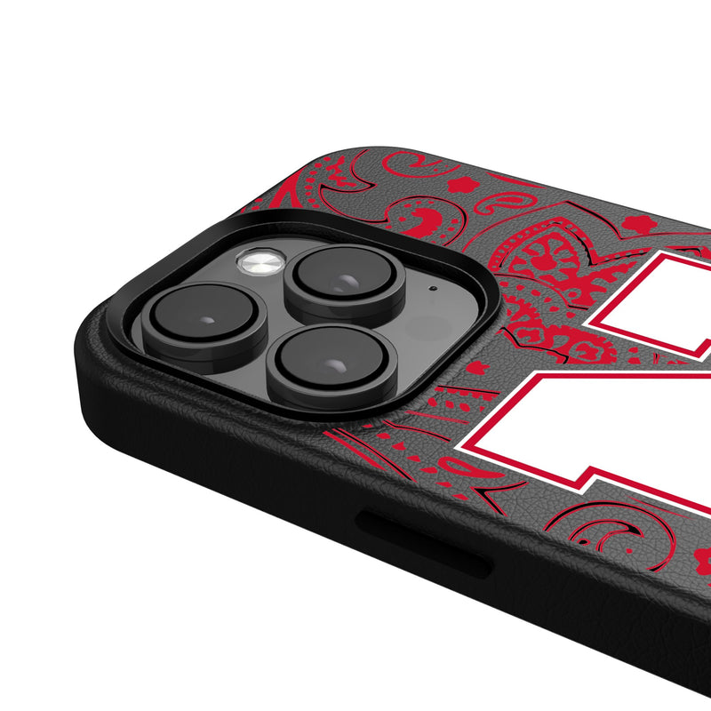 University of Nebraska Huskers Block N Paisley iPhone MagSafe Compatible Phone Case for Apple iPhone Detail.Jpg