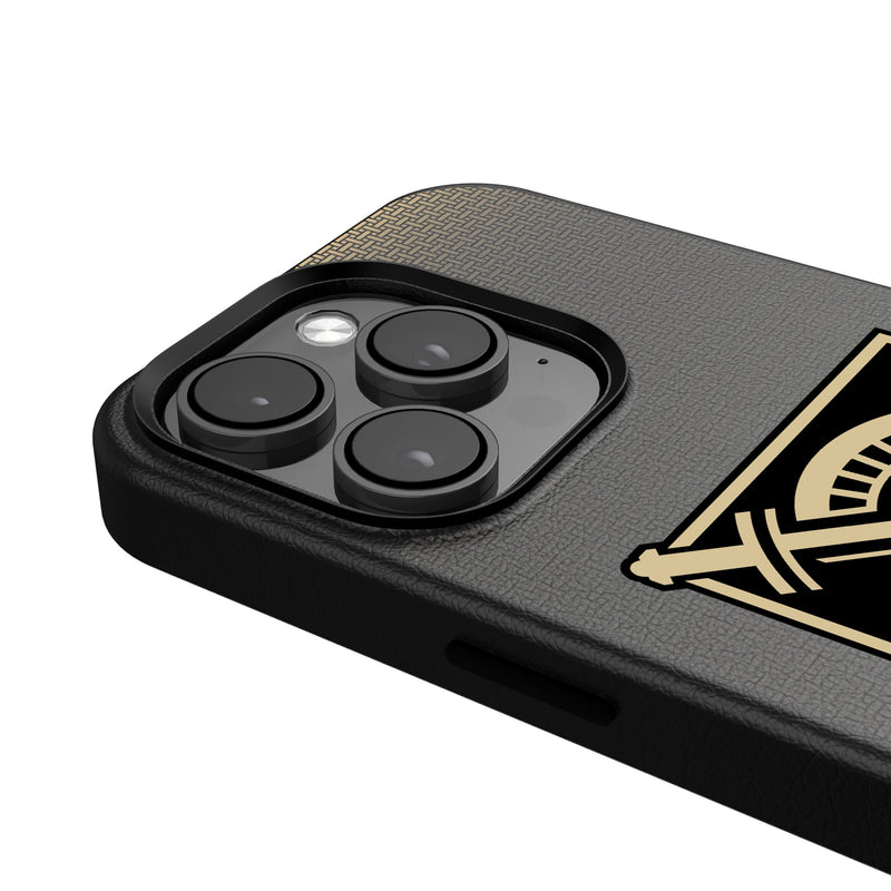 United States Military Academy Black Knights Linen iPhone MagSafe Compatible Phone Case for Apple iPhone Detail.Jpg