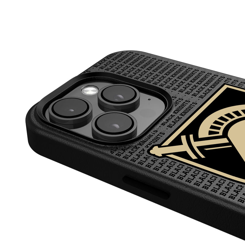 United States Military Academy Black Knights Text Backdrop iPhone MagSafe Compatible Phone Case for Apple iPhone Detail.Jpg