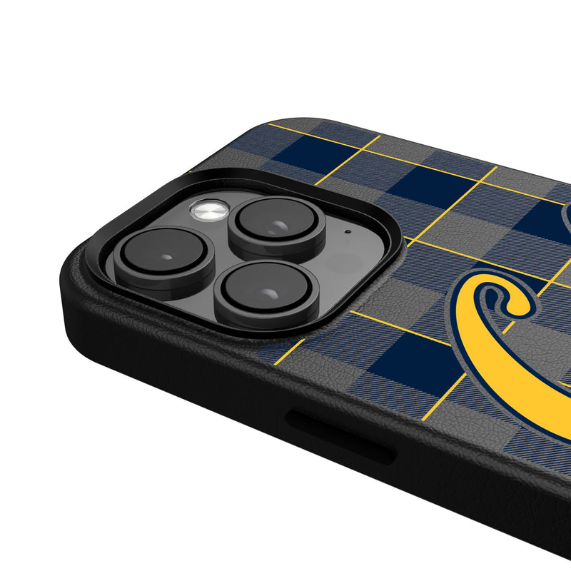 University of California Berkeley Golden Bears Plaid iPhone MagSafe Compatible Phone Case for Apple iPhone Detail.Jpg