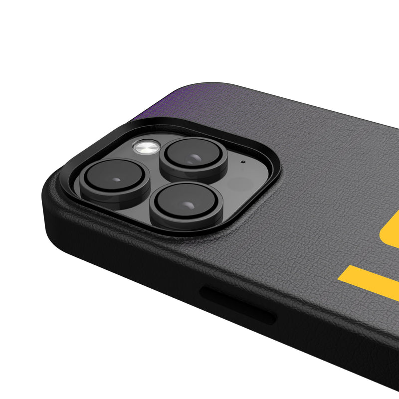 Louisiana State University Tigers Linen iPhone MagSafe Compatible Phone Case for Apple iPhone Detail.Jpg