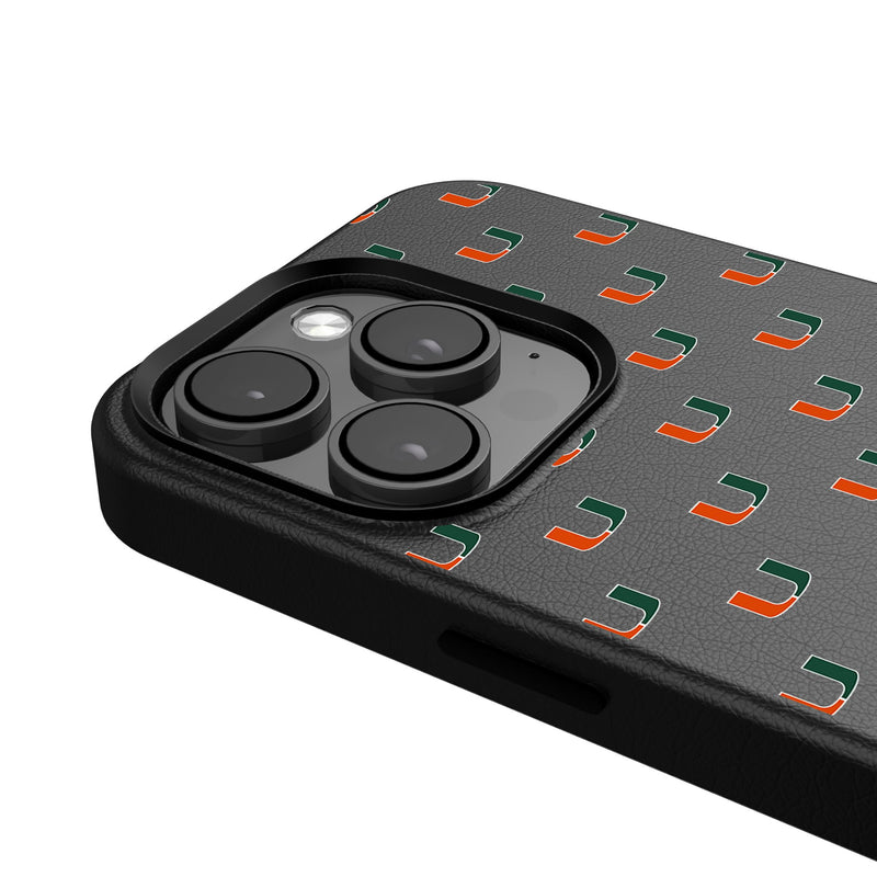 University of Miami Hurricanes Fashion Pattern iPhone MagSafe Compatible Phone Case for Apple iPhone Detail.Jpg