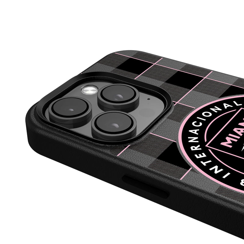 Inter Miami CF  Plaid iPhone MagSafe Compatible Phone Case Detail.Jpg