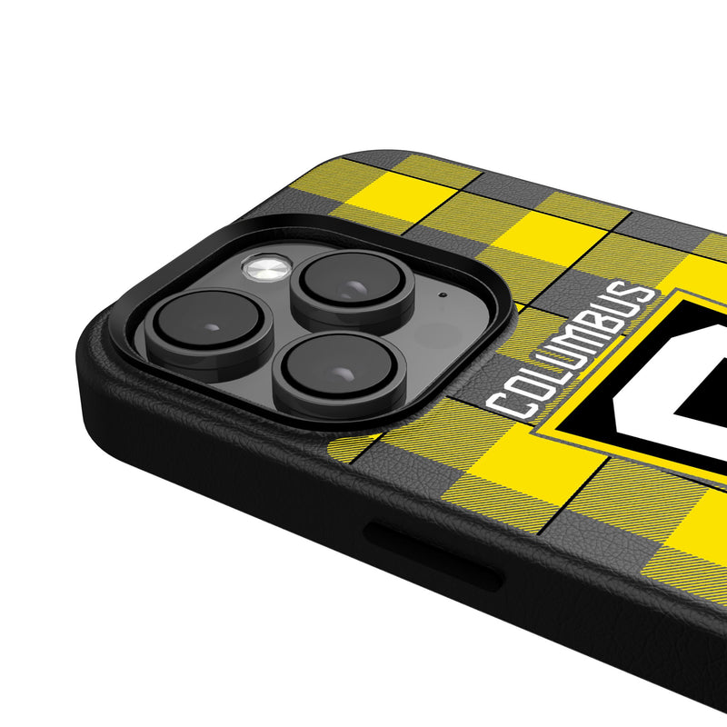 Columbus Crew  Plaid iPhone MagSafe Compatible Phone Case Detail.Jpg