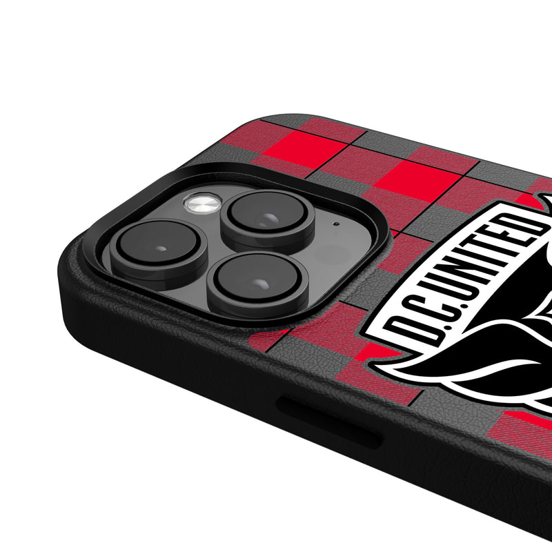 DC United  Plaid iPhone MagSafe Compatible Phone Case Detail.Jpg