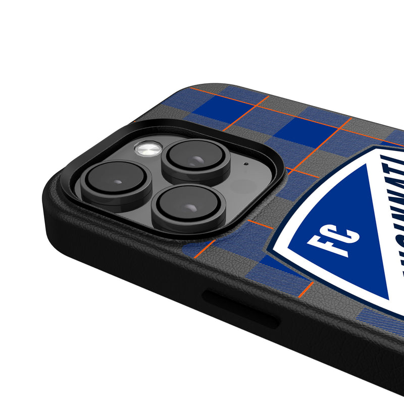 FC Cincinnati  Plaid iPhone MagSafe Compatible Phone Case Detail.Jpg