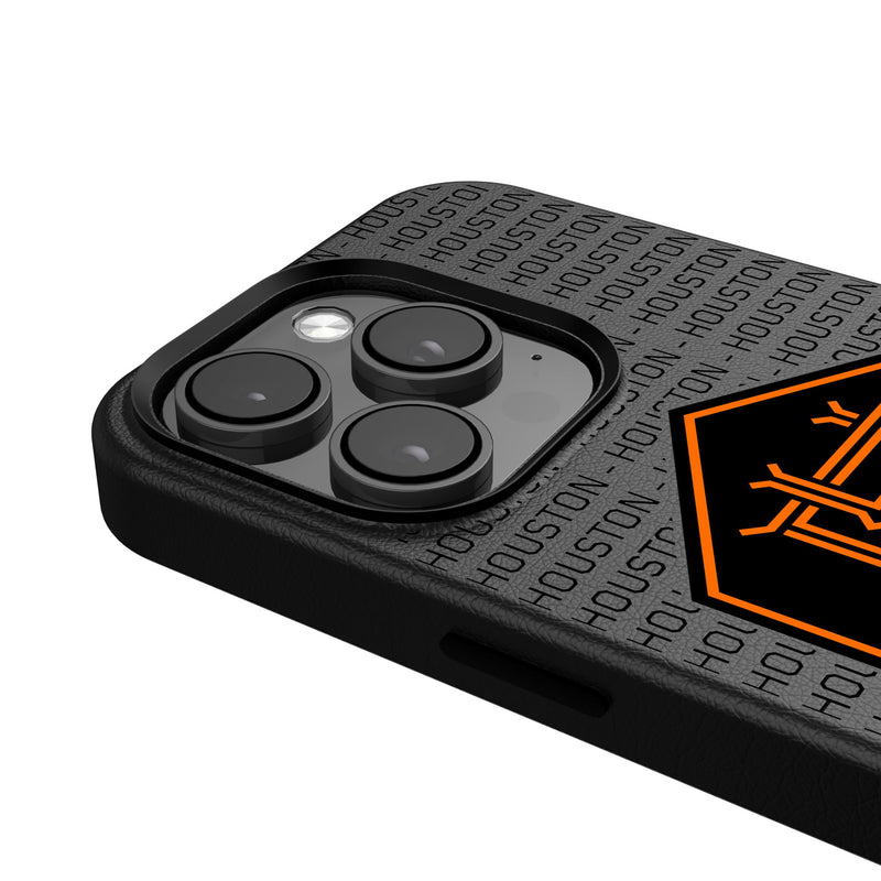 Houston Dynamo  Text Backdrop iPhone MagSafe Compatible Phone Case Detail.Jpg